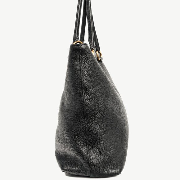 Prada Nero Vitello Phenix Leather Shopping Tote - Picture 3 of 11